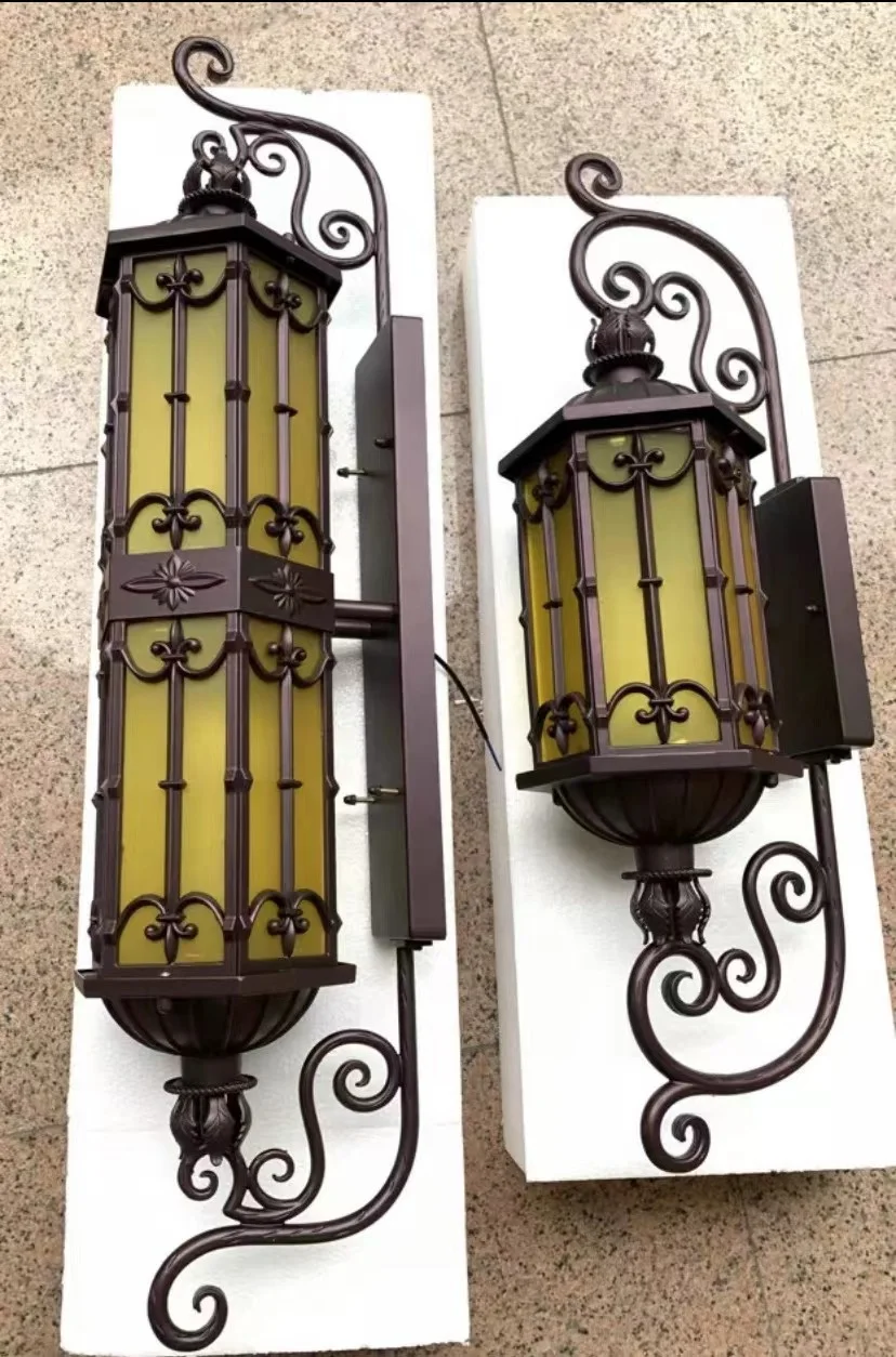 Large European classic outdoor LED wall lamp Ip65 waterproof outdoor home garden hotel corridor wall lamp