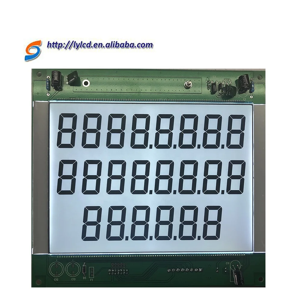 Custom segment transflective fuel dispenser 50-Pin LCD display