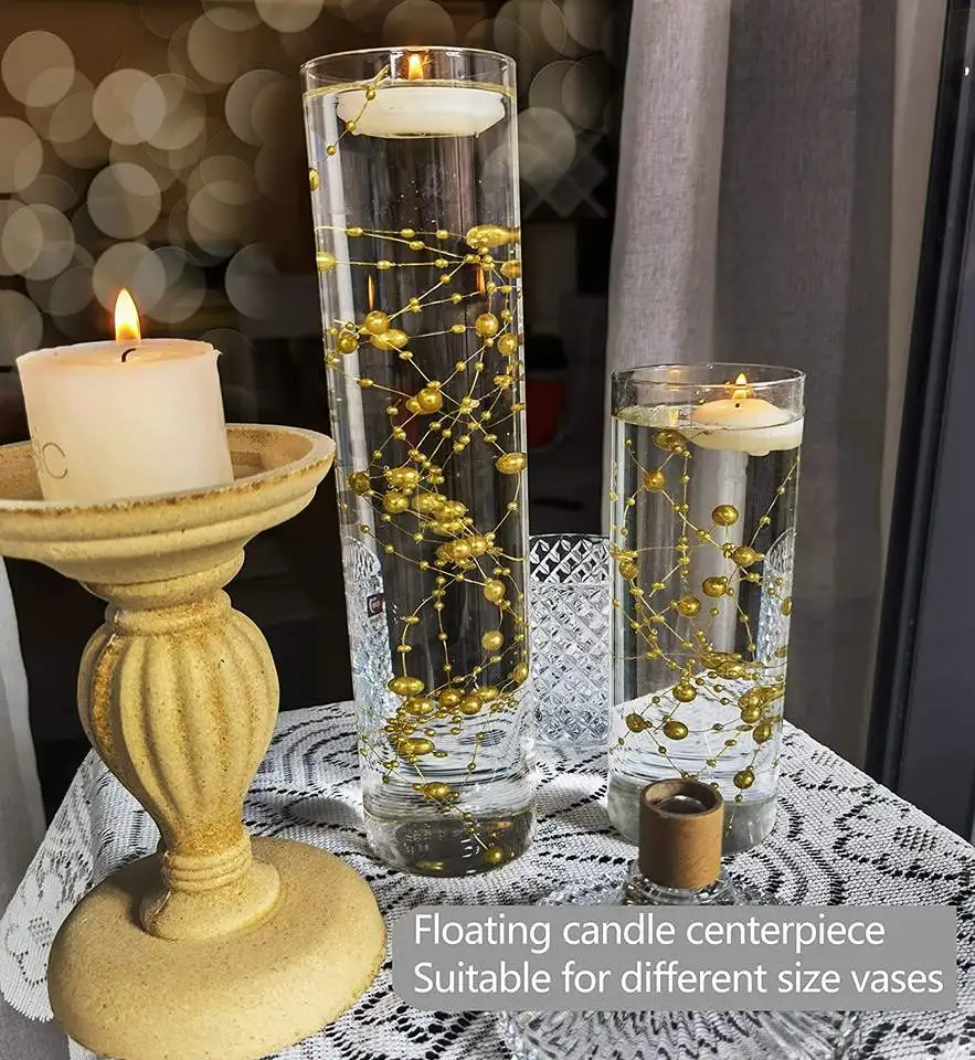 Wholesale Candle Container Custom Modern Nordic Home Hotel Decorative Clear Tall Wedding Glass Cylinder Vase