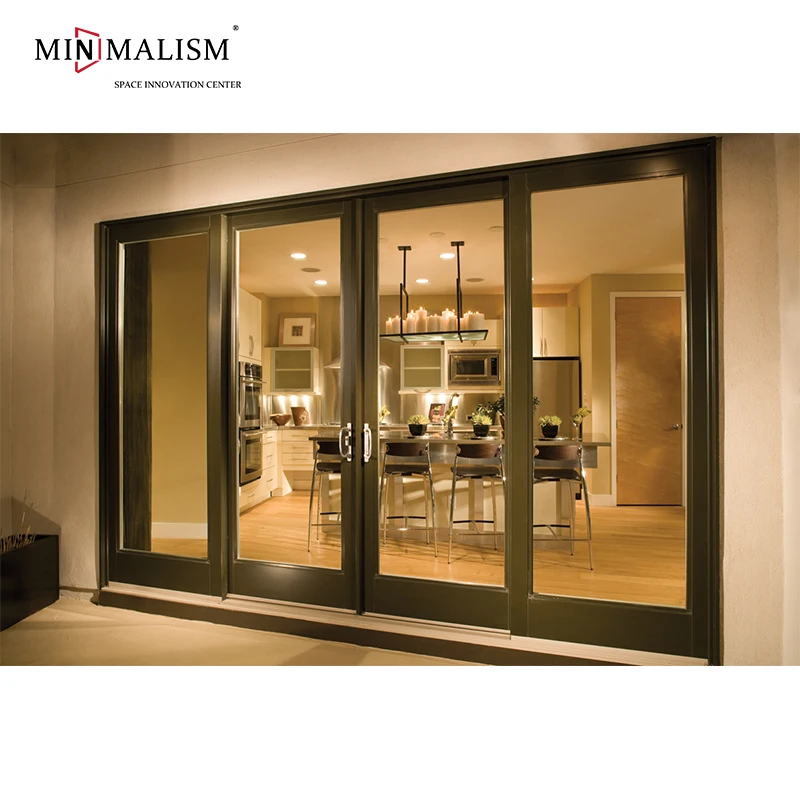 Aluminium Double Tempered Glass Sliding Doors High Quality Energy Efficient Sliding Door