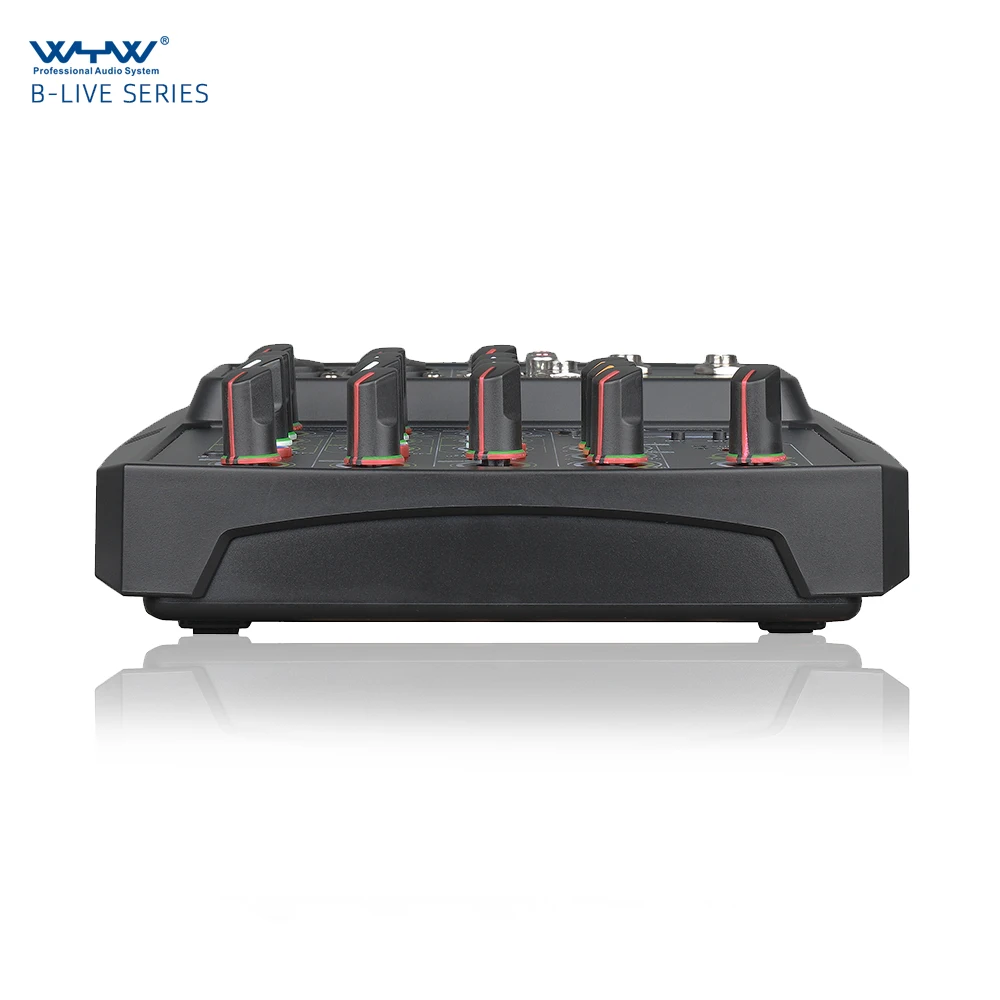 Professional 4 channels portable mini mixer console for live streaming