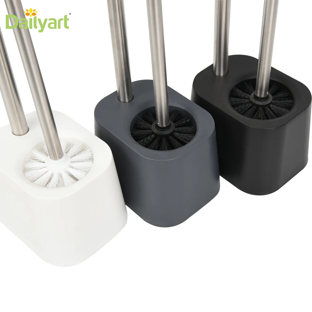 Free Standing Brushed Bathroom Paper Holder Stand Metal Rack with Shelf Roll Toilet Paper Holder with Toilet Brush Holder BTH021