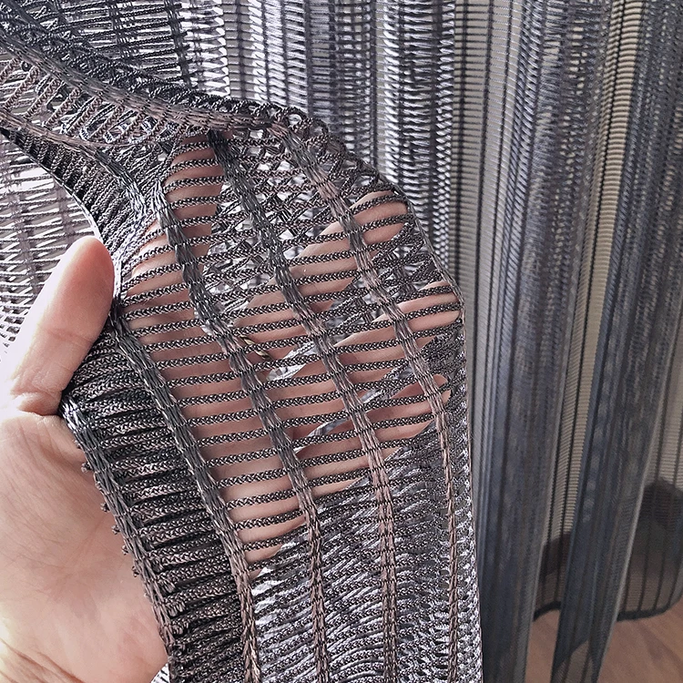 Custom soft net recycled power pointelle 100% polyester voile sheer warp knitted printed air mesh fabric