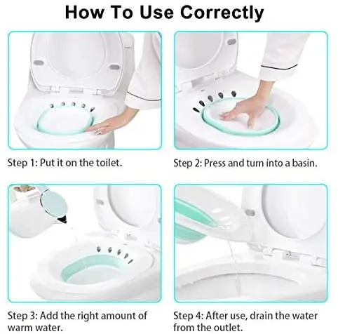 Best Product USA Retractable Foldable Adult Bath Seat Seating Vaginal Steaming Tool Sitz Bath