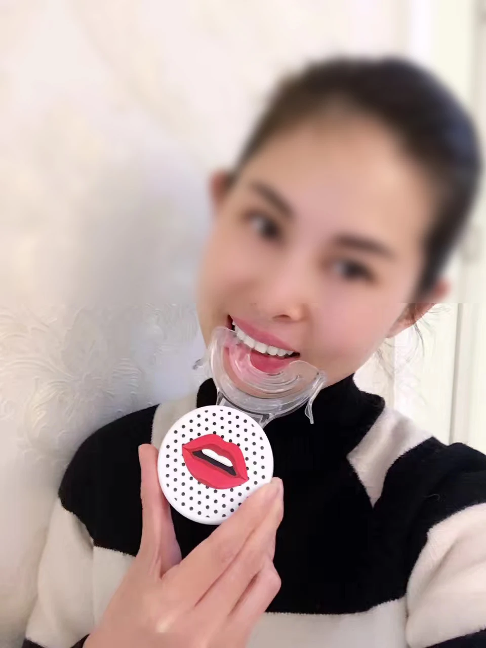  Non Peroxide Gel Oral Care LED Light Mobile Phone Power mysmile teeth whitening