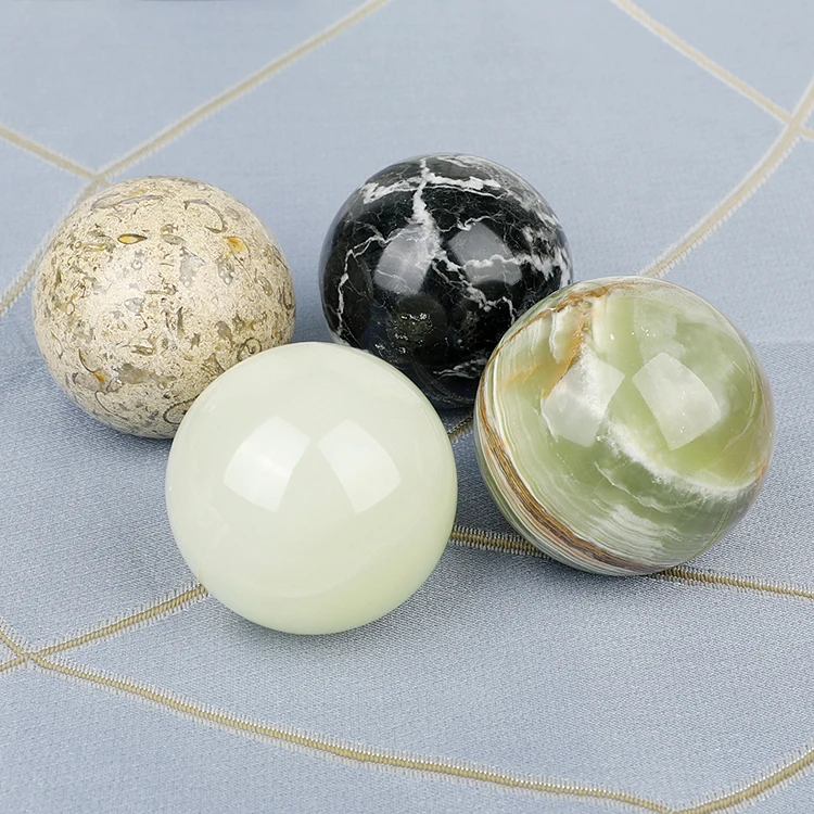 Natural Polished Marble and Afghanistan Jade Mini Crystal Quartz Sphere Spheres for Home Decoration Wholesale