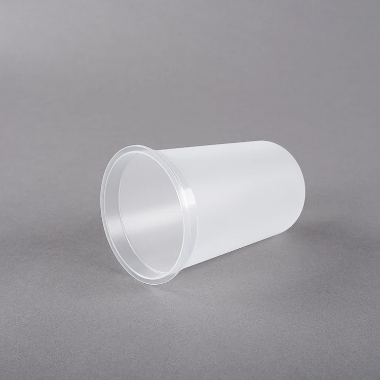 Hot sale biodegradable pp plastic material frosted u shaped cup drinking boba bubble tea cups disposable
