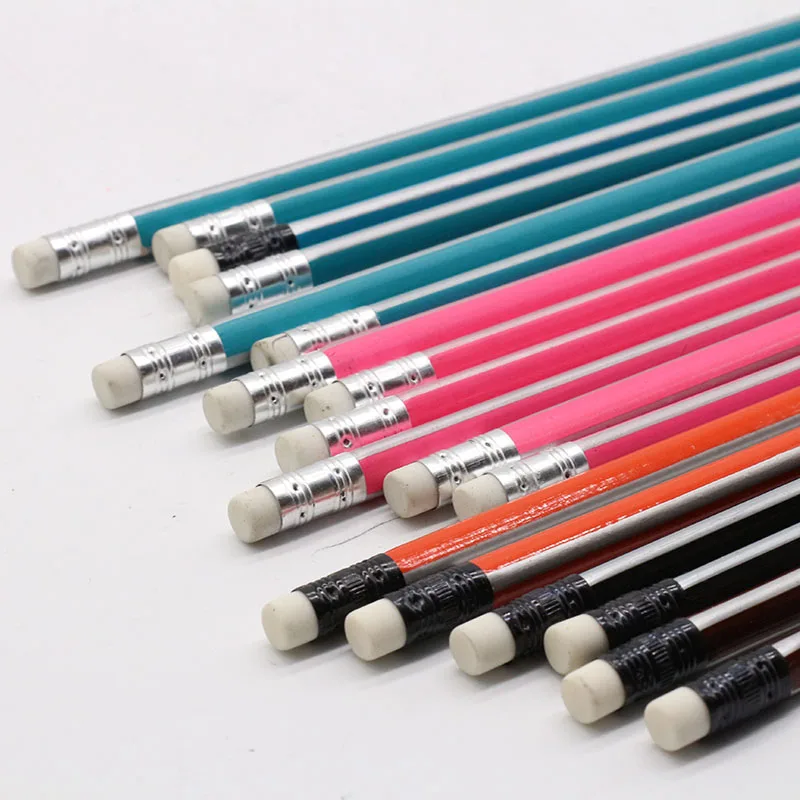 Pencil Manufacturer Wholesale Wooden Hexagonal HB Pencil With Eraser And School Stationery Supplies