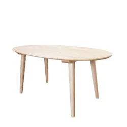 Customized Red oak oval coffee table modern tea table wood tea table for office