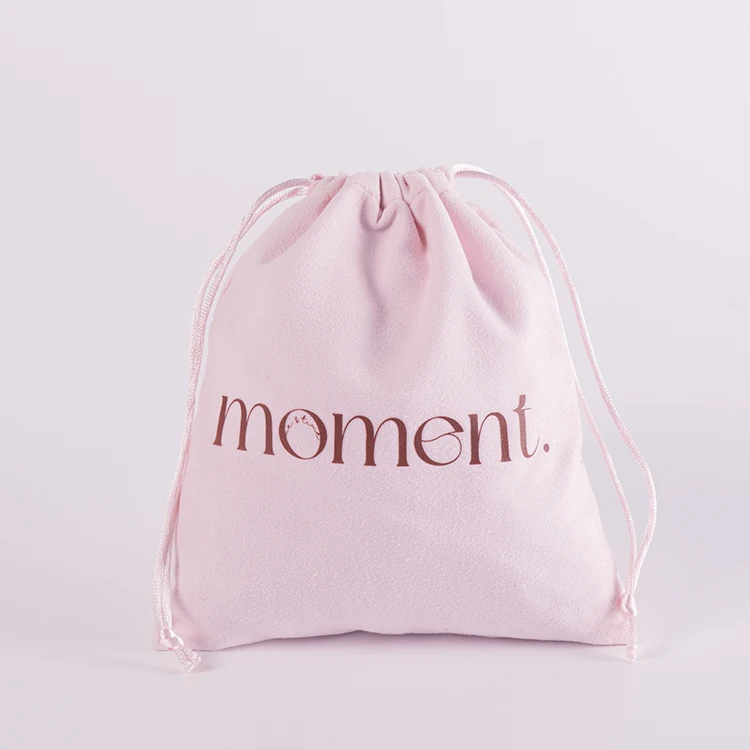 2024 New Custom Logo Fashion Drawstring Jewelry Pouch Velvet Bag Jewelry Gift Dust Packaging Drawstring Pouch