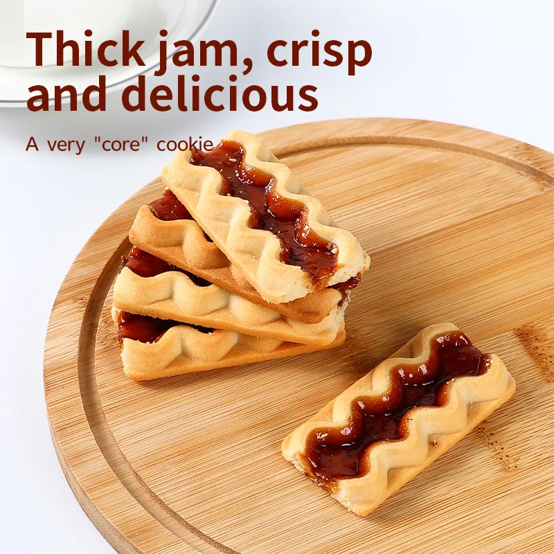 Sandwich biscuit stuffed sweet cookies burned berry tart jam biscuits cheap produits 105g/box