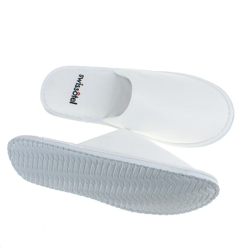 Free sample custom logo printing Chinese factories supply different types of disposable hotel slippers