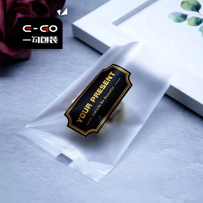 Wholesale Low Price Clear And Frosted Back Seal Bread Plastic Bag