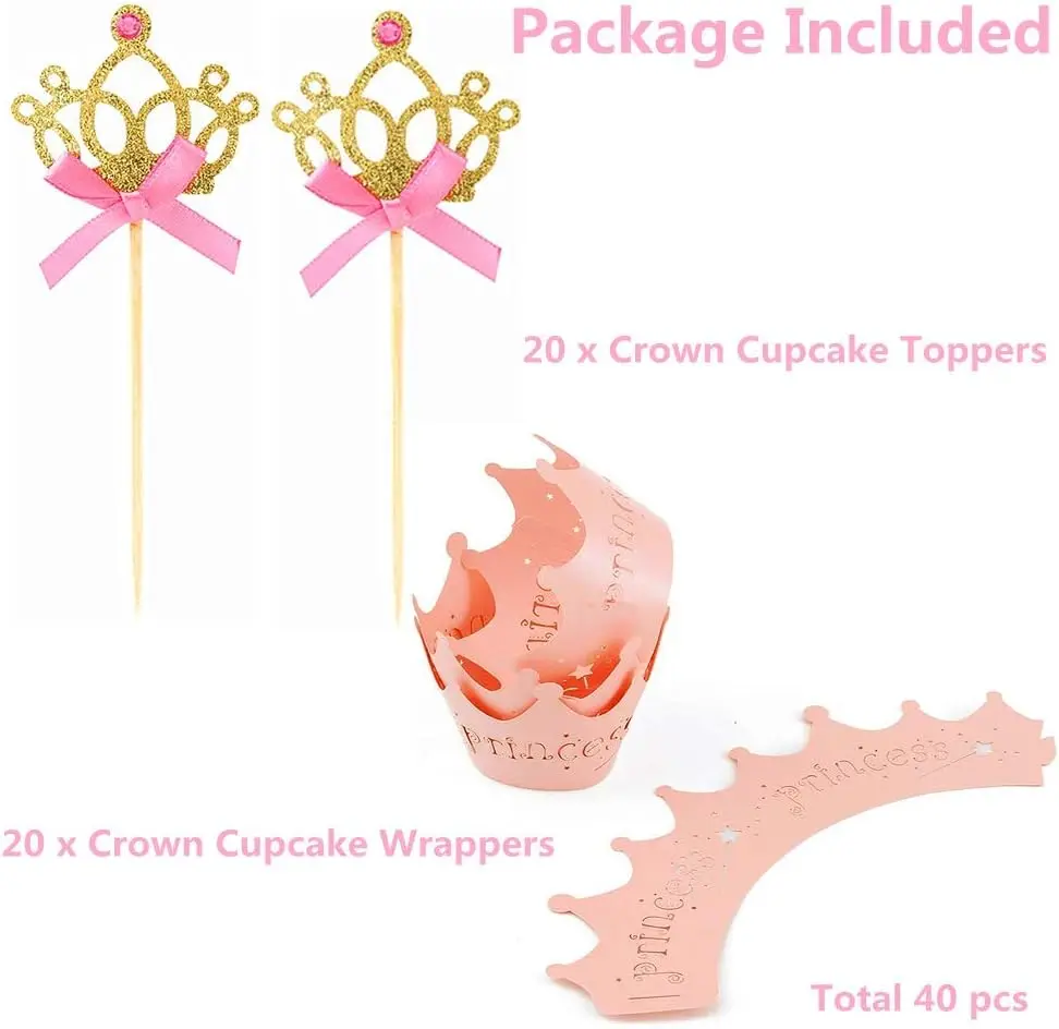 Gyufise 36 Pack Oh Baby Cupcake Toppers Glitter Baby Shower Cupcake Picks Decorations for Celebrating Baby Shower Kids