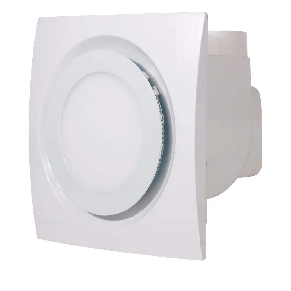 6 8 10 Inch 220V Plastic Silent Bathroom Kitchen Ceiling Mounted Exhaust Fan with LED Light Ventilation Exhaust Fan