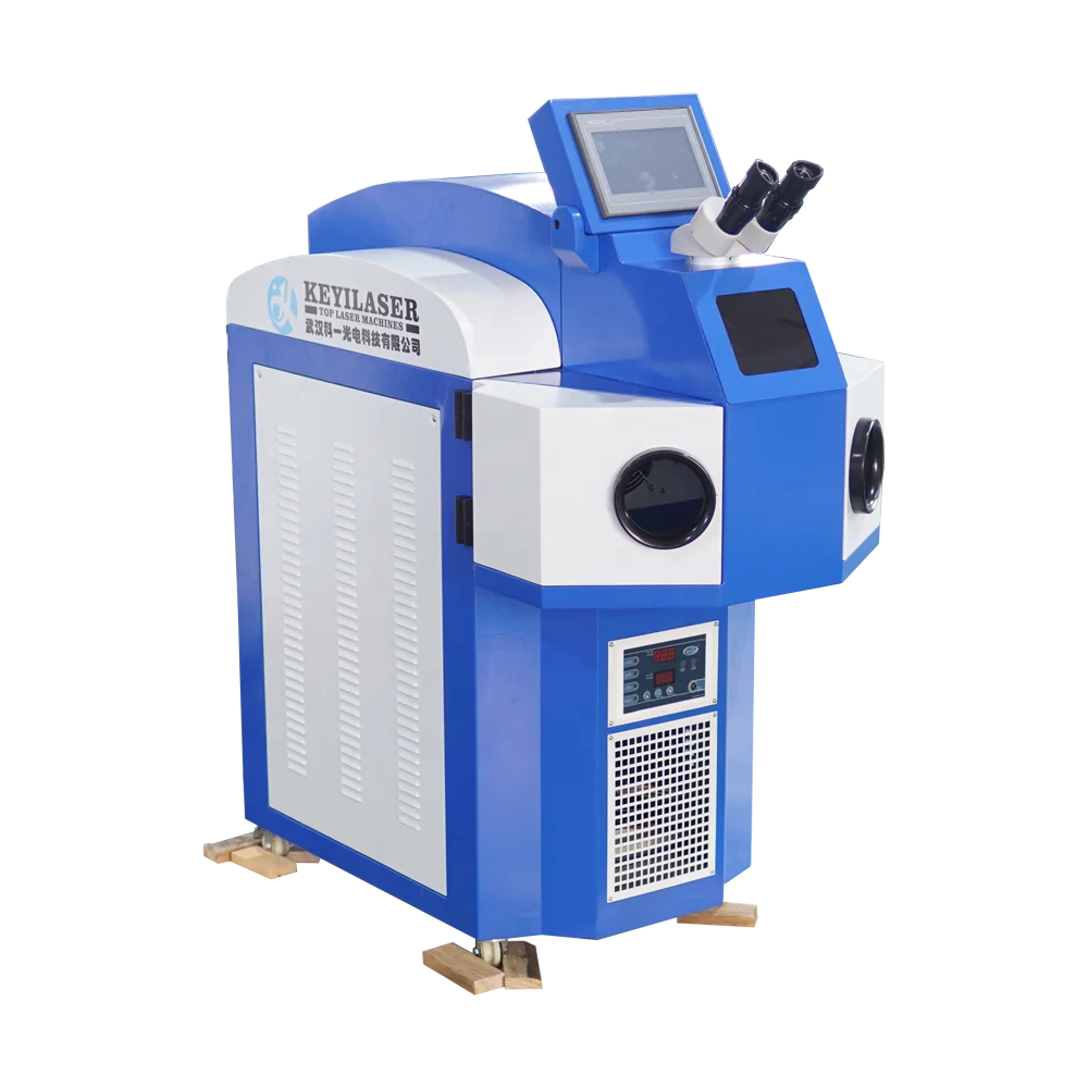 KEYILASER 60W 100W 200W YAG Laser Jewelry Spot Welding Machine For Ring Bangle Bracelet Platinum With Water Chiller