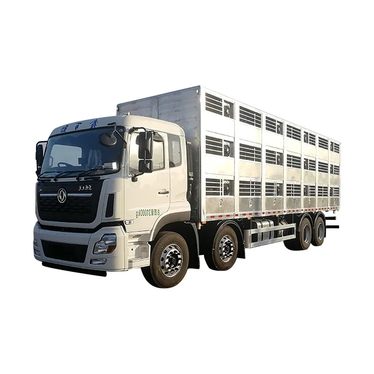 Dongfeng алюминий 315 лошадиных сил 3 этажа 9 6 м 8x4 грузовик для перевозки скота домашней птицы