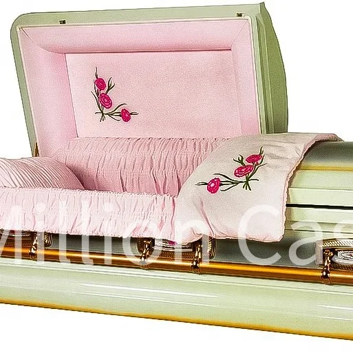 Beautifully USA standard funeral metal steel casket and coffin with wholesale from funeral supplier million casket