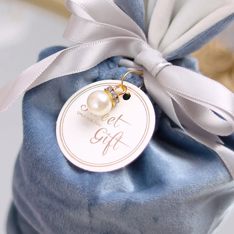 Velvet Easter Bags Cute Bunny Gift Packing Bags Dropshipping Rabbit Chocolate Candy Bags for Wedding Birthday Party Decoration