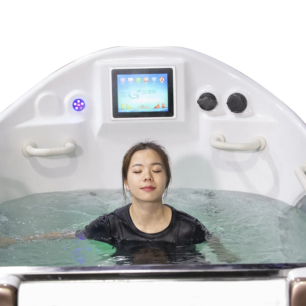 BG-9960 Hot Sale Freestanding Whirlpool Massage Acrylic Pool Outdoor Piscina with Treadmill Waterwalker