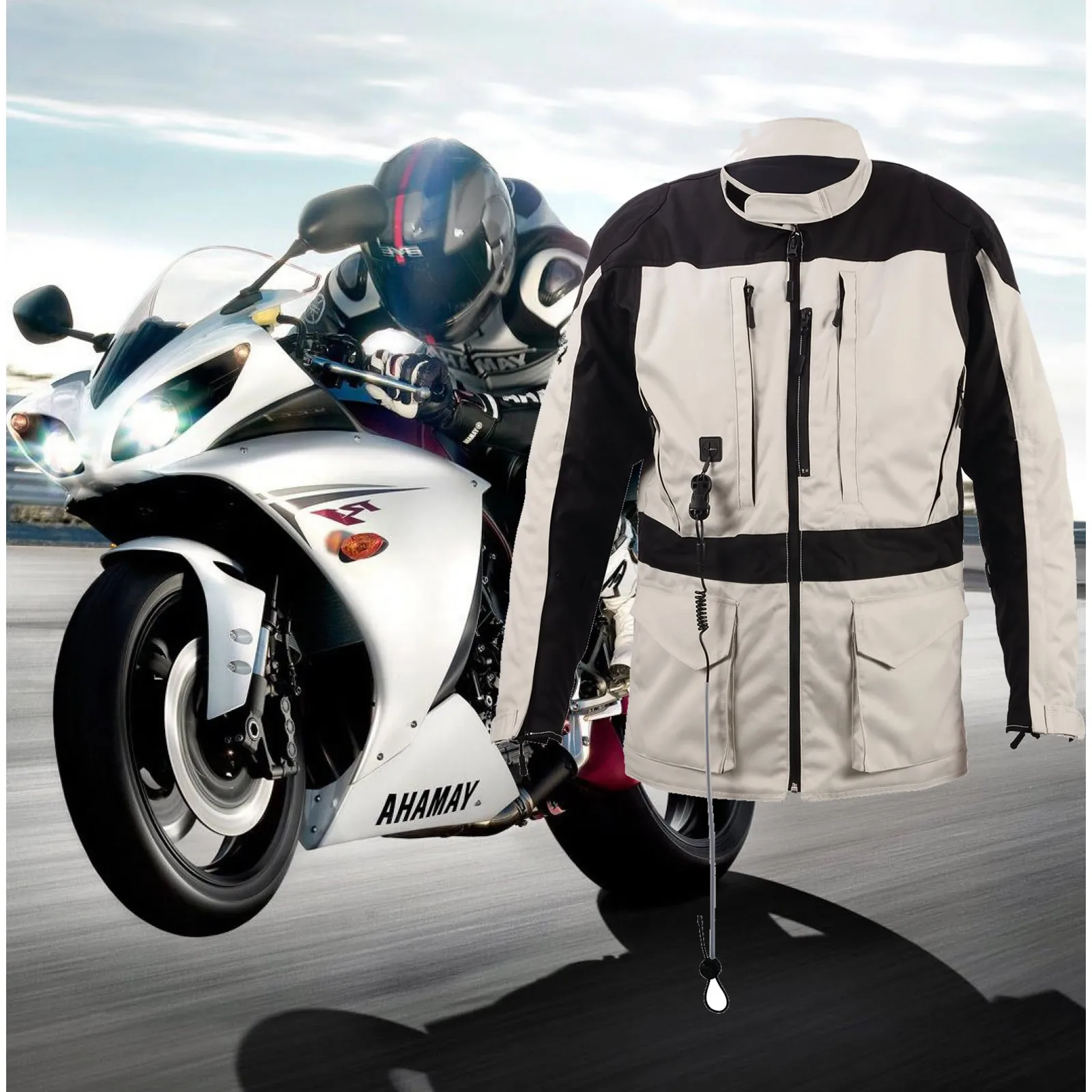 Высококачественная Защитная спортивная куртка на заказ для автогонок, хорошая текстильная подушка безопасности, мотоциклетная куртка