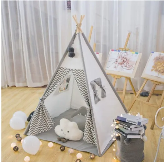Brightbebe Custom Cotton Kids Tipi Tent Children Sleeping Playhouse Wigwam Indian Tent