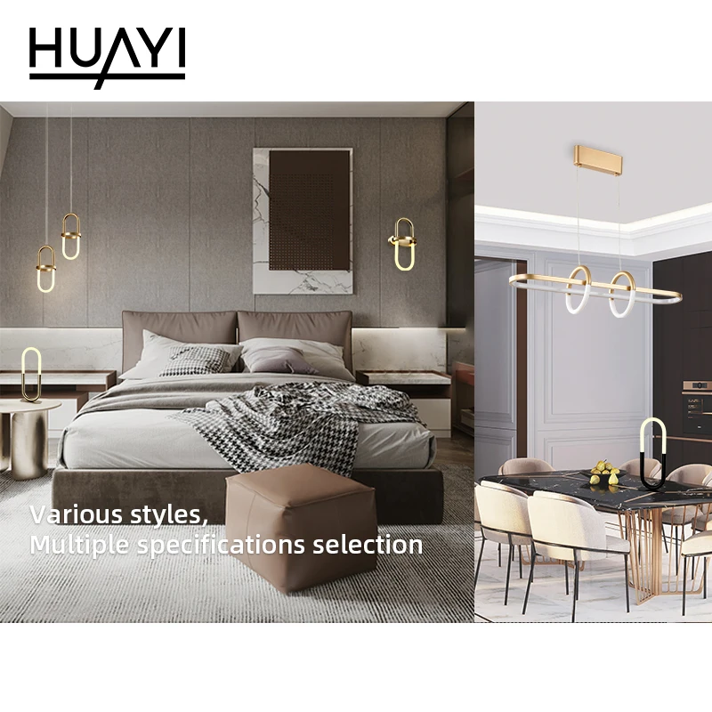 HUAYI Wholesale Price 7W Black Gold Indoor Living Room Hotel Home Wall Mounted Modern LED Wall Lamp