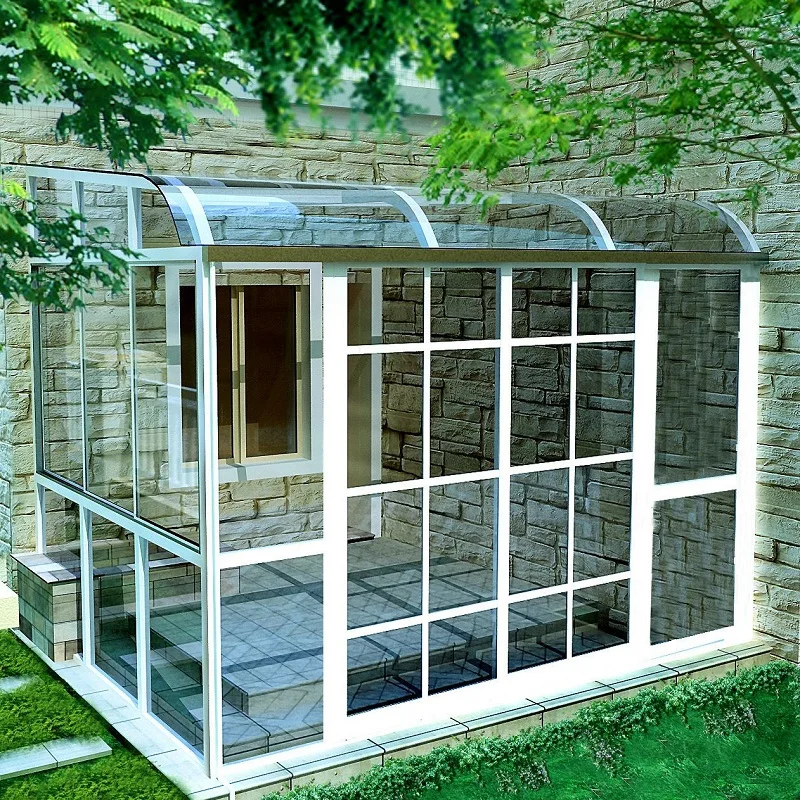 ZONRON warm house green house popular garden latest design Aluminum insulating glass sun house leisure living