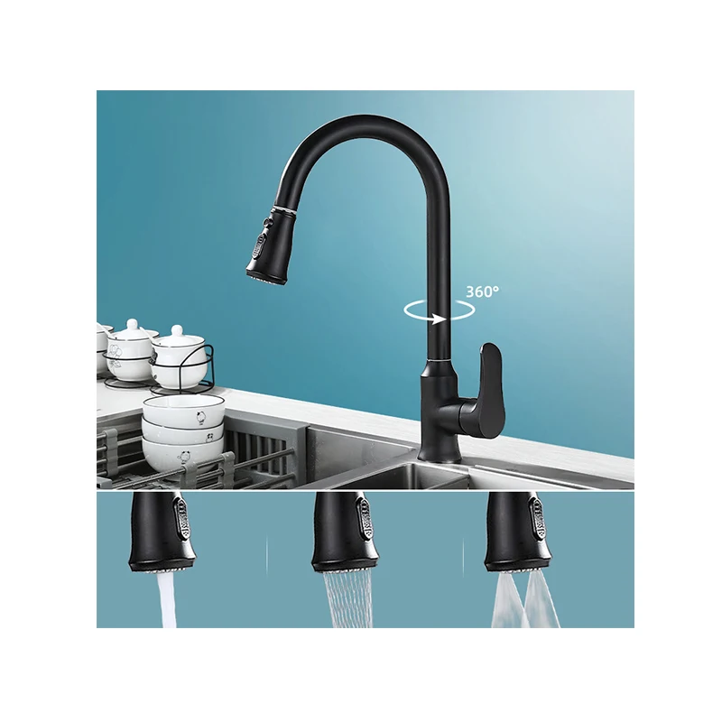 Household Ceramic Cartridge 3 Outlet Models Kitchen Mixer Kitchen Sink Faucet For Bathroom