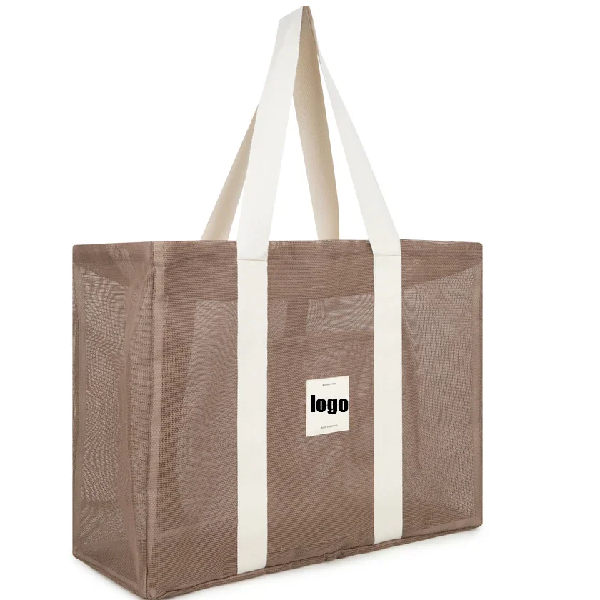 2024 BR New Style Hot Selling Beach Customized Tote PVC XL Mesh Bag, Nylon Strap Waterproof And Sand proof Large Capacity Bag/