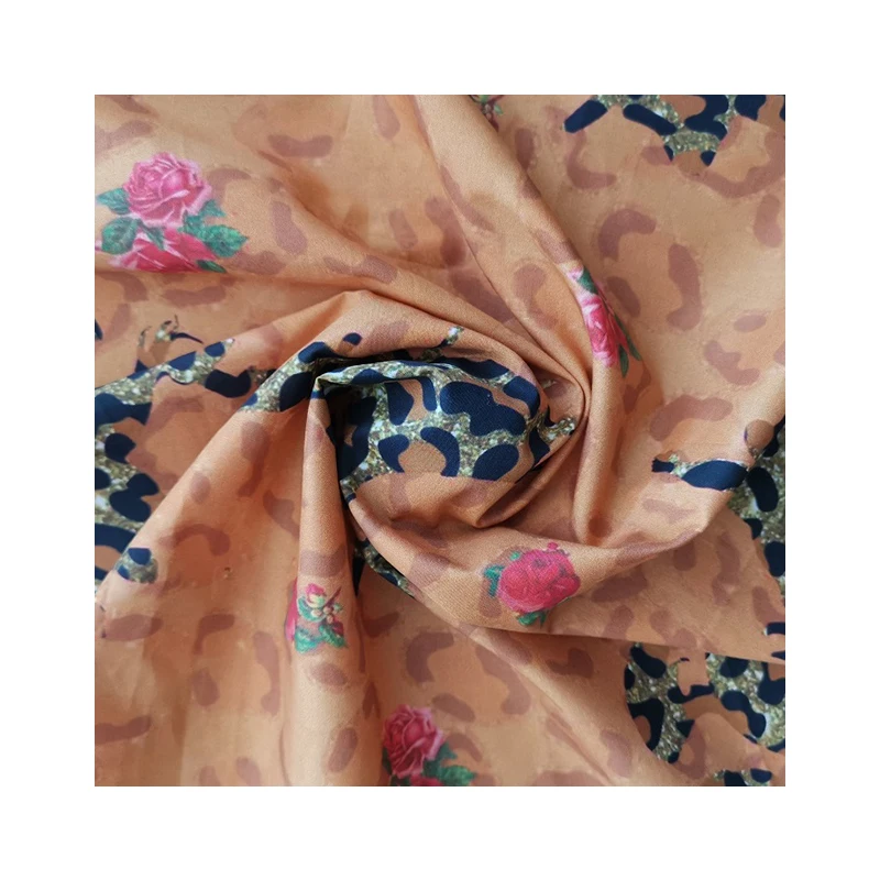 Hot sales 100% cotton poplin customized animal digital print fabric for garment