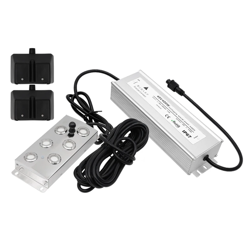 High Quality Ultrasonic Atomizer 6 Head Mist Maker Machine with Power Supply and Buoy for Fountain