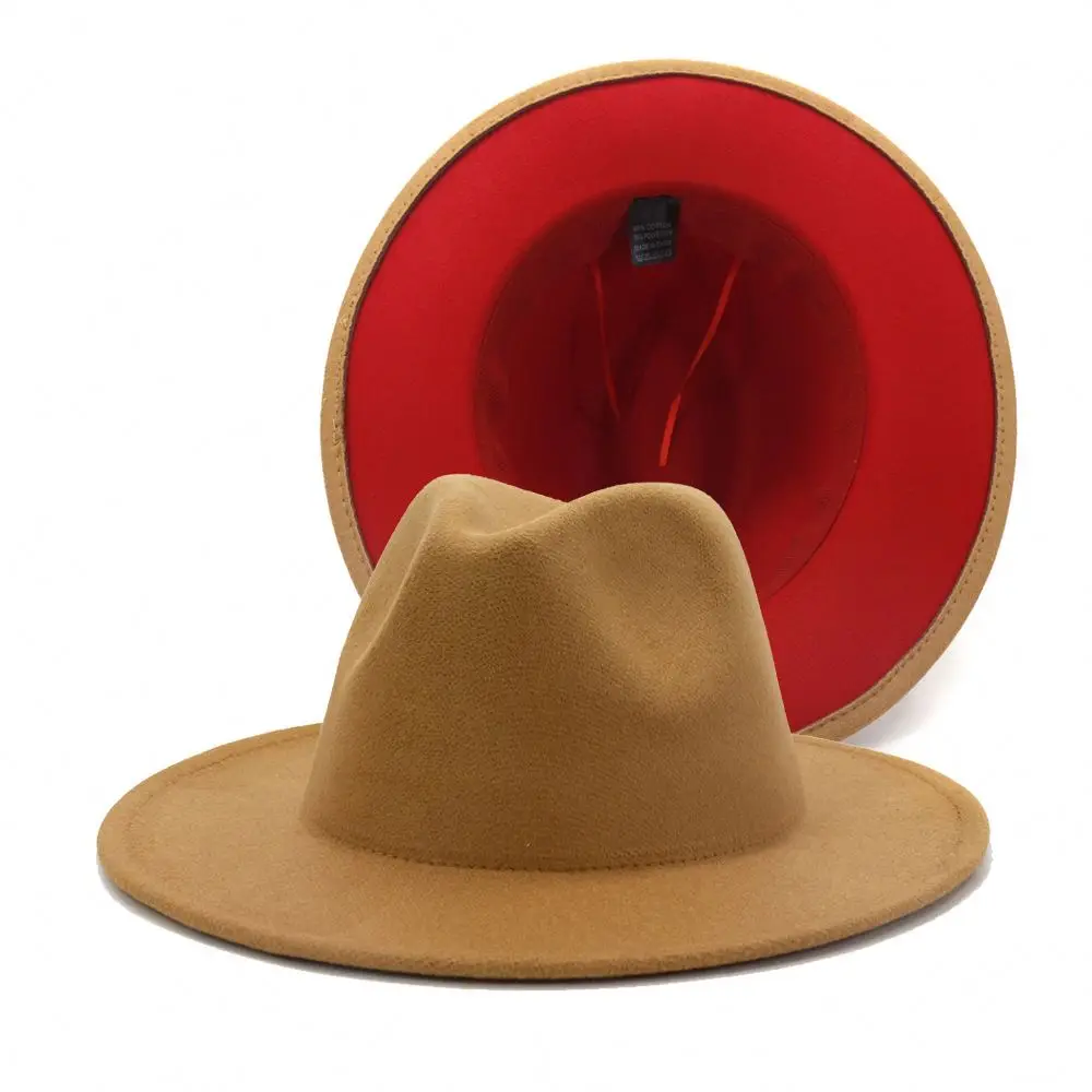 2022 wholesale Fedora Hats Women Fedora 2 Two Tone Hats Men And Women