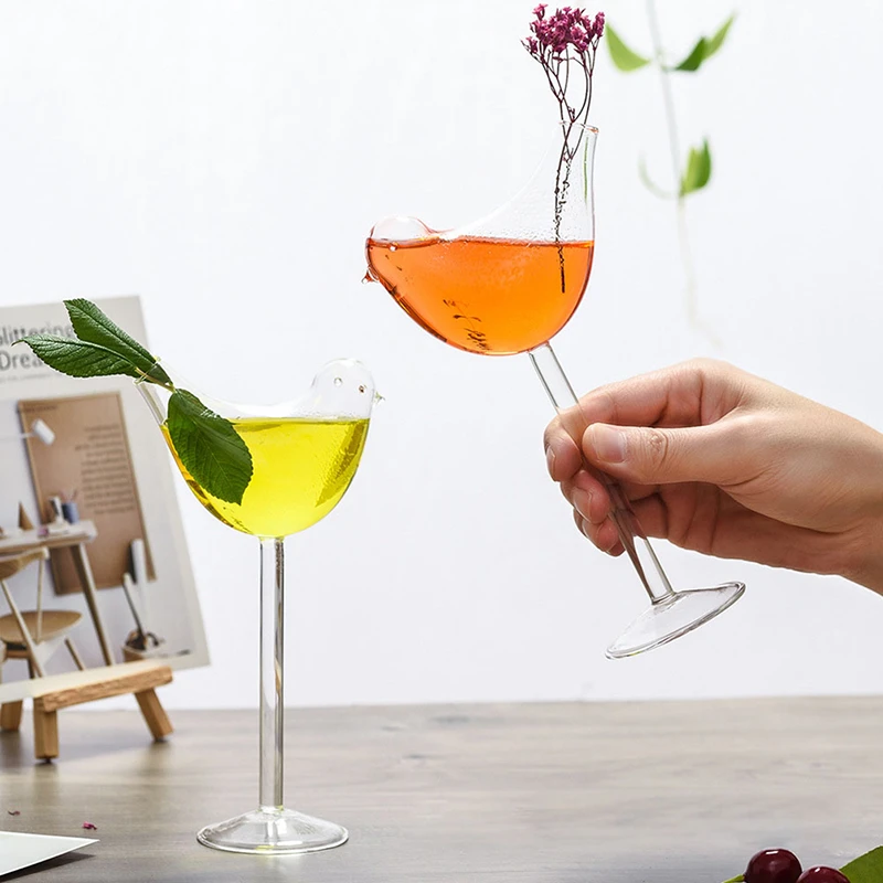 New models can be customised Creative Glass Bird Juice Glasses Personalised Wine Glasses cups glass