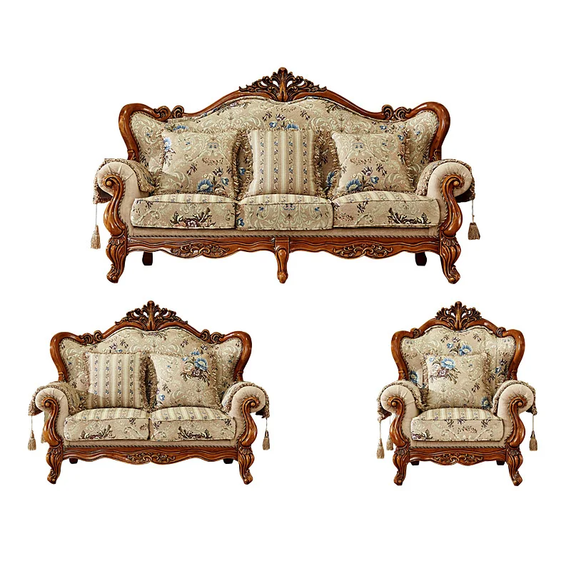 Wholesaler Turkish European Style Luxury Sofa Antique Leaving Conjunto De Sala Couch Set Living Room Livingroom Furnitures