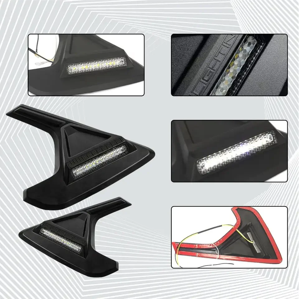 In Stock Black LED Fender Light Side Marker Turn Signals For Jeep Wrangler JL 2018-2022 JT 2020+