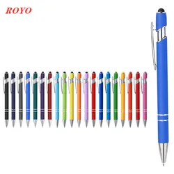 2 in 1 luxury promotional stylus touch  metal gift ball  ballpoint pen with custom logo