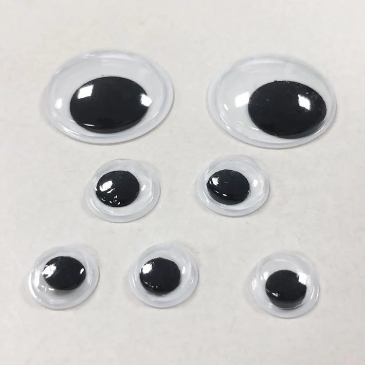 China Supplier Supply High Quality Plastic Self Adhesive Wiggle Eyes Animal Eyes Googly Plastic Eyes For Crafts