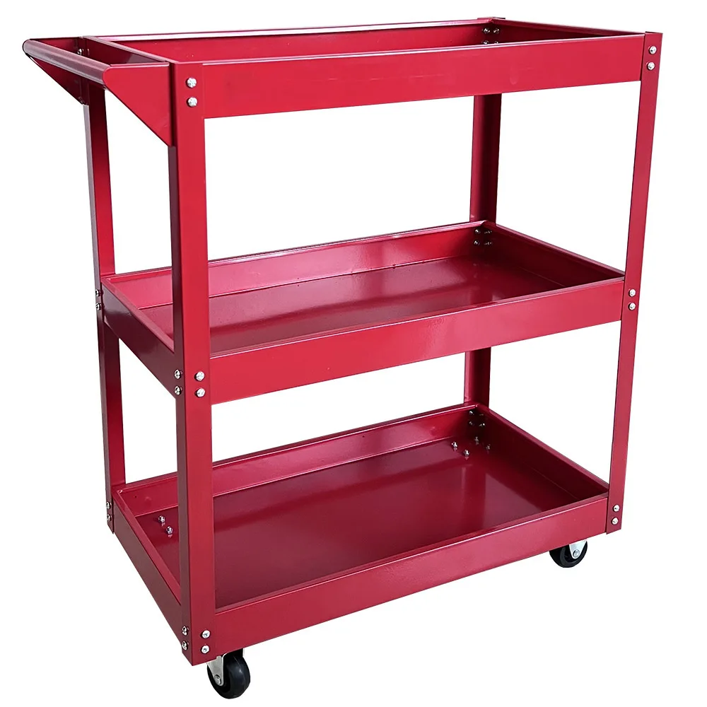 Tool Trolley On Wheel Home Workshop Garage DIY Box Storage Service Cart Garage Shelves