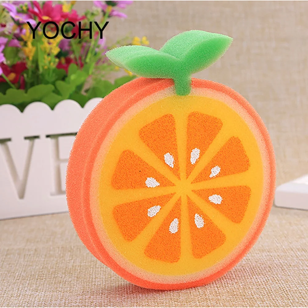 High Quality Factory Beautiful Mango Fruit Shape Pu Bath Sponge Dish washing Sponge Kitchen Sponge