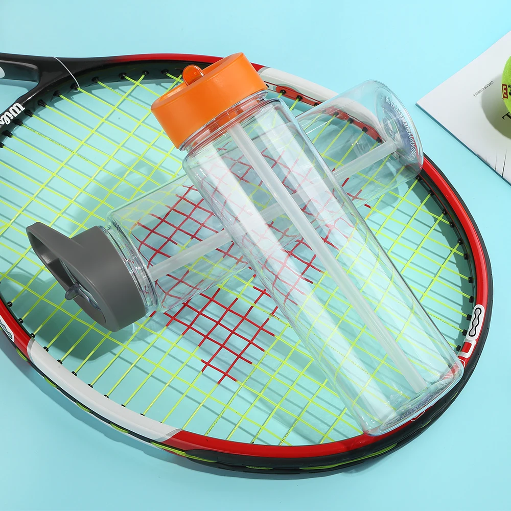 Plastic water bottle 750ml Sport wholesale bpa free clear plastic wholesale AS/SK material plastic water bottle with flip straw