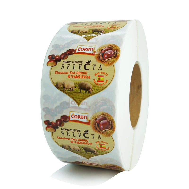 hot sale high quality food sticker label custom labels plastic label