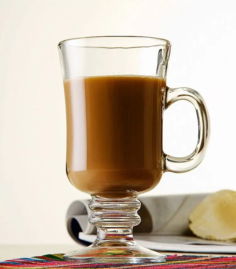 Wholesale Customized 340ml Classic Milk Shake Ice Cream Soda Glass 12 oz Beverage Juice glass cup with handle