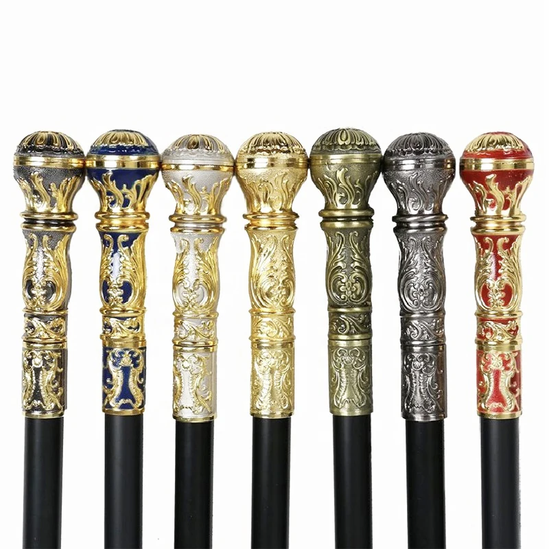 Tideway Walking Stick Man Party Decorative Walking Cane Men Luxury Walking Stick Elegant Alloy Handle Cane