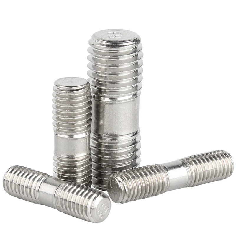 Stainless Steel Left Handed and Right Dual Double End Threaded Stud