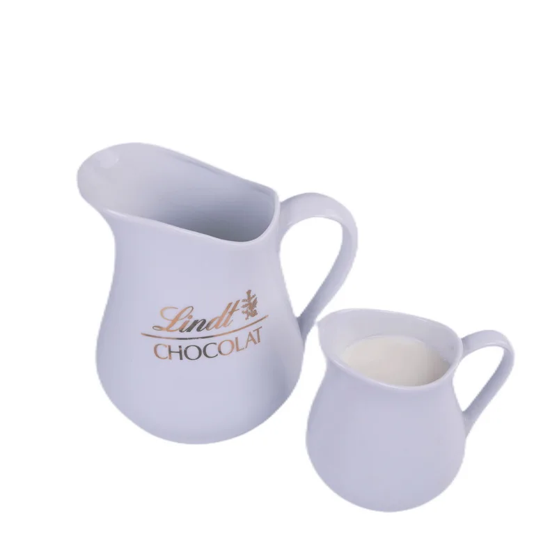 Custom Logo Porcelain Water Milk Jug Set Pitcher Ceramic Arabic Coffee Jug Custom Ceramic Latte Milk Jug For Home
