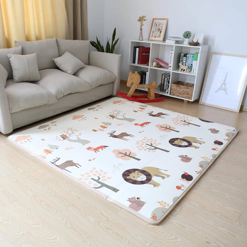 Пользовательский водонепроницаемый рулон для ползания младенцев Xpe пенопластовый большой детский игровой коврик ребенка