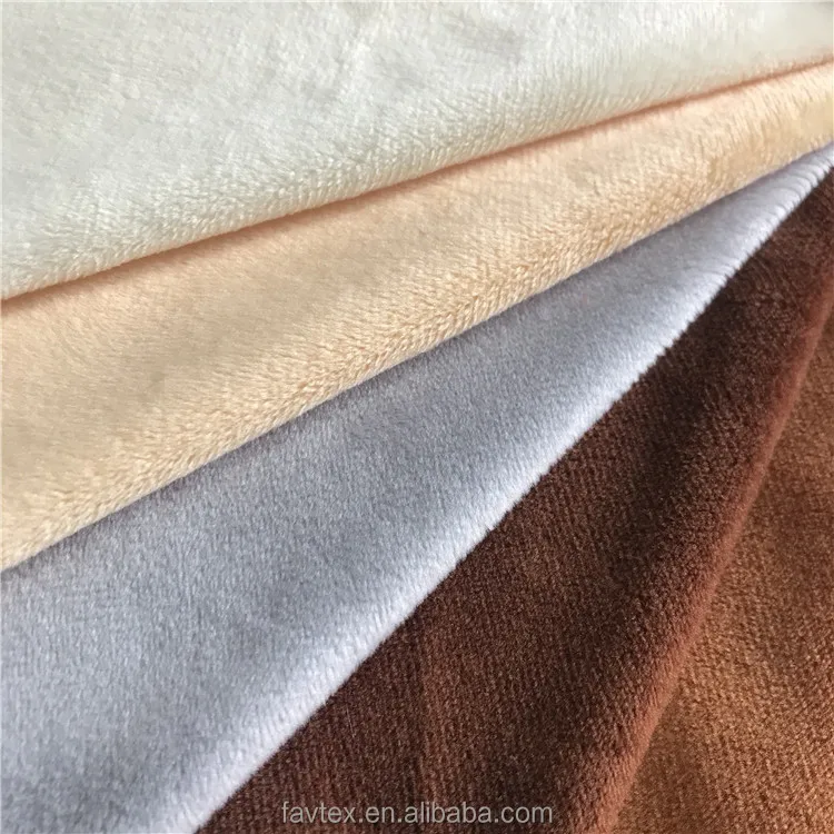 
100% Polyester Minky Crystal Velboa Fabric 