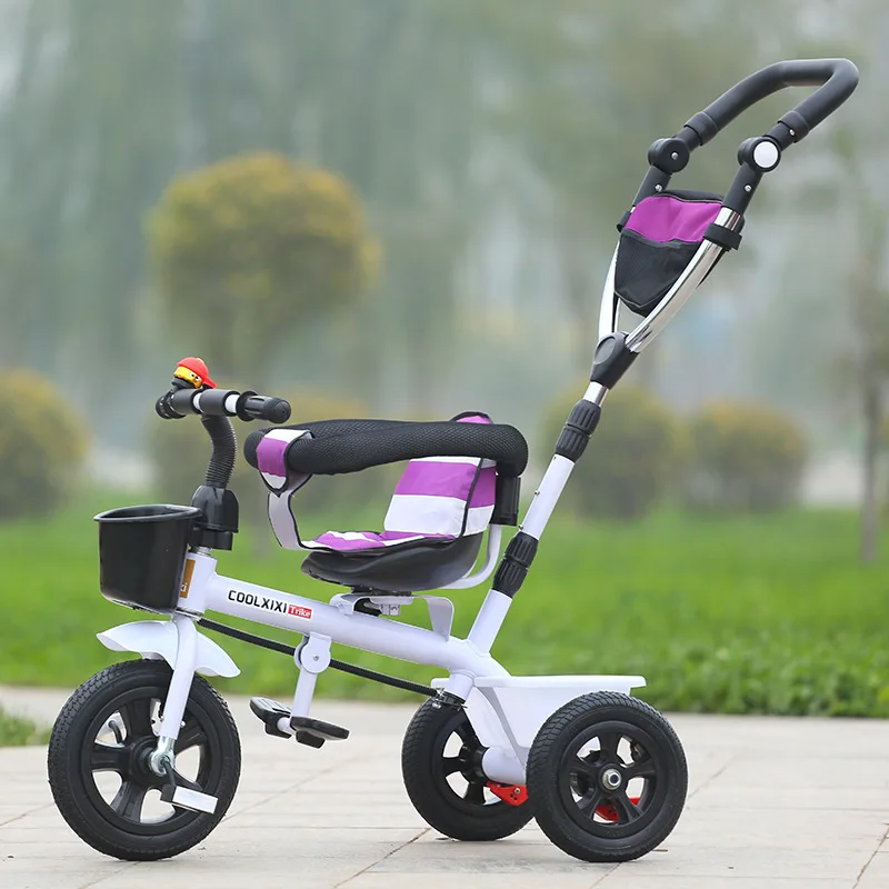 Trike Toddler 3 Wheel Children Tricycles 4 In 1 Baby Tricycle For Kid With Sunshade 1-6 Years