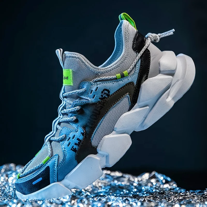 
Clunky Sneaker Men 2020 All Season Fashion Sport Shoes Thick Sole Hight Increasing Shoe For Man Breathable Walking Sport JD-8666 